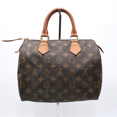 LOUIS VUITTON(ルイ・ヴィトン)スピーディ25 ヴィンテージ ハンドバッグ ミニボストンバッグ モノグラム ブラウン PVCキャンバス ヌメ革 ゴールド金具 レディース M41528【中古】