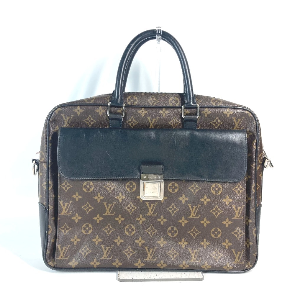 ルイヴィトン LOUIS VUITTON ソフトブリーフケース M56719 モノグラムマカサー カバン ハンドバッグ 書類バッグ ビジネスバッグ モノグラムキャンバス ブラウン