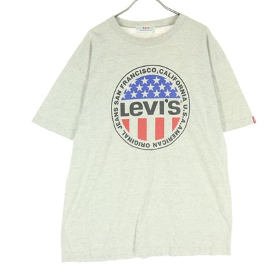 Levi's リーバイス 00s プリント 半袖 Tシャツ L グレー レッドタブ