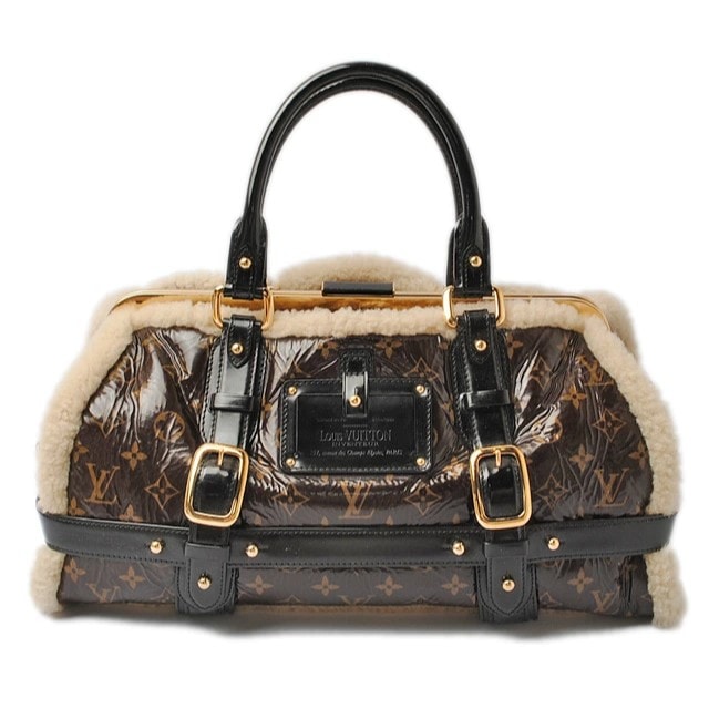 ルイヴィトン ハンドバッグ LOUIS VUITTON M95574 モノグラムシアリング ストーム ハンドバッグ マロン パテントレザー/シープスキン【中古】