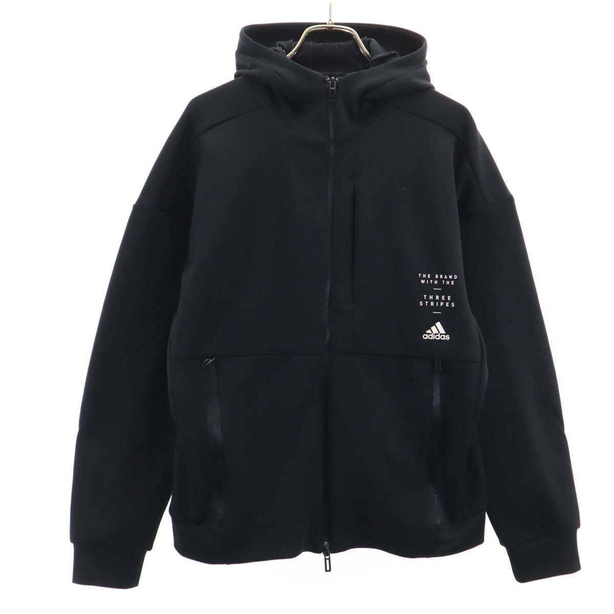 adidas アディダス ジップパーカー S ブラック ジャージ