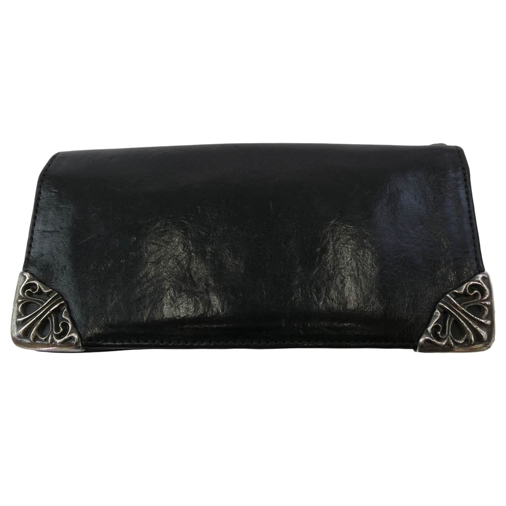Chrome Hearts Single Fold Long Wallet Tips "Black"