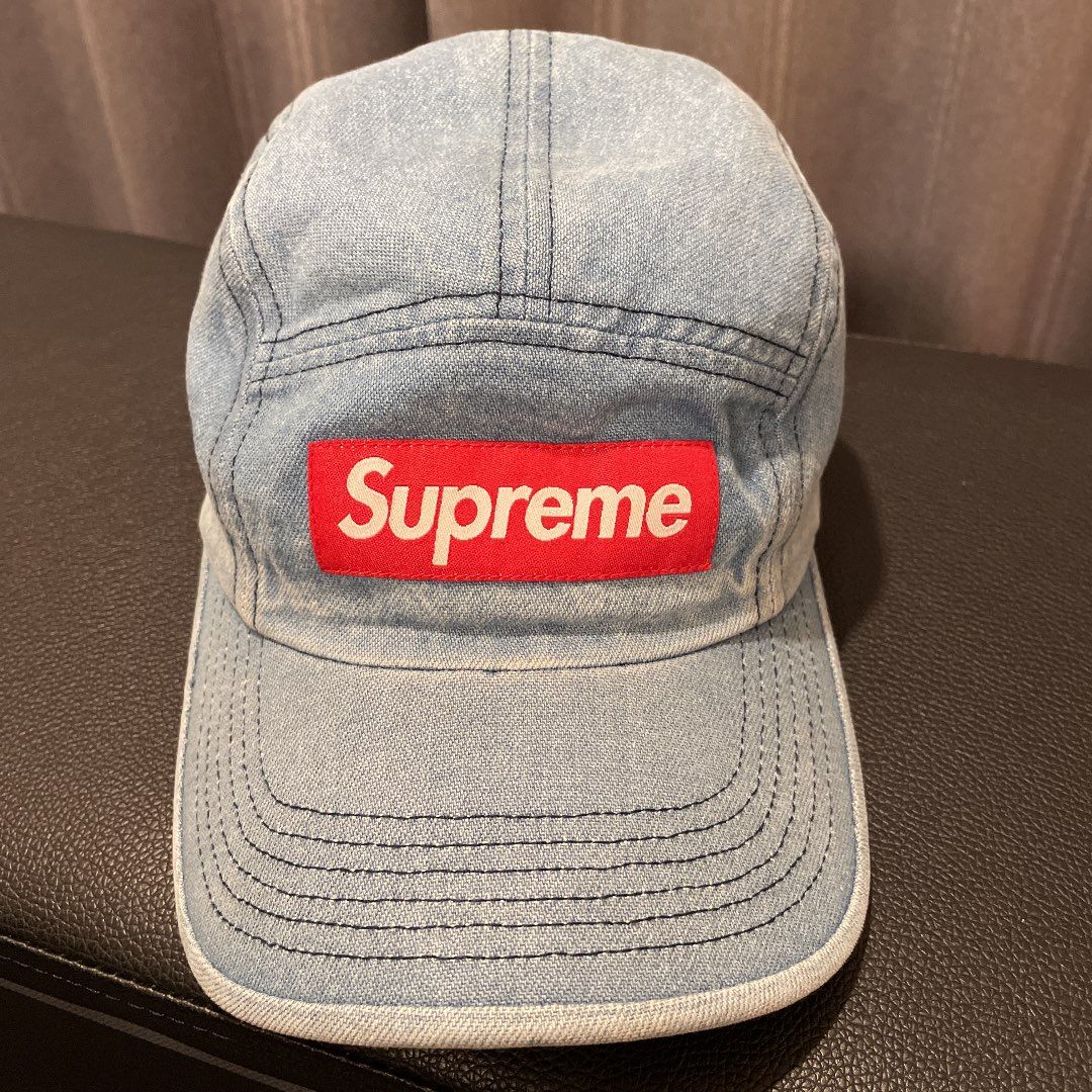 Supreme Washed Chino Twill Camp Cap "Denim"(21SS)