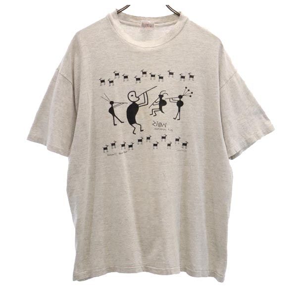 Hanes ヘインズ 80s 90s ヴィンテージ USA製 半袖 Tシャツ XL グレー系