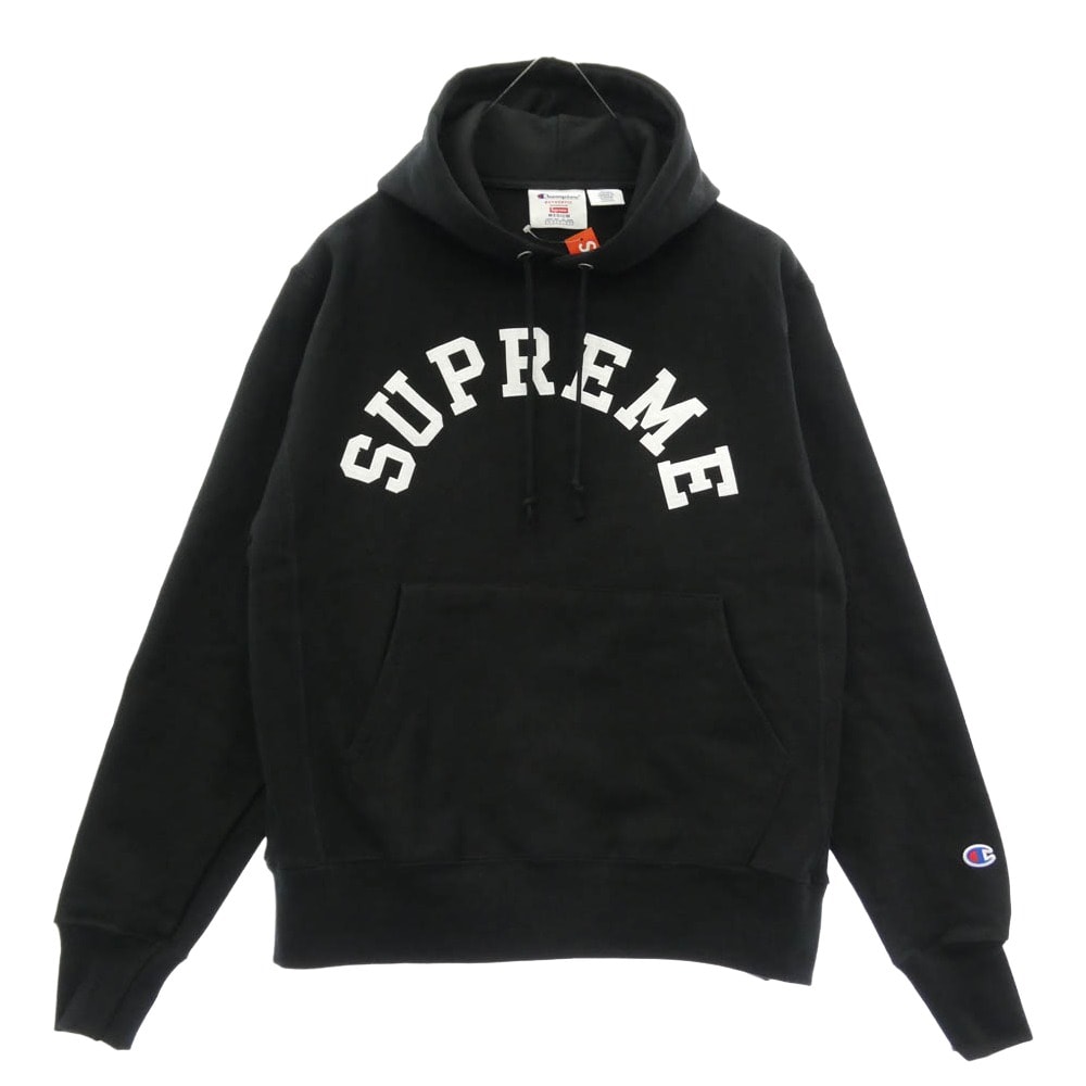 Supreme シュプリーム パーカー 25SS x Champion Hooded Sweatshirt チャンピオン フーデッド スウェット フーディー パーカー ブラック系 M【新古品】【未使用】【中古】