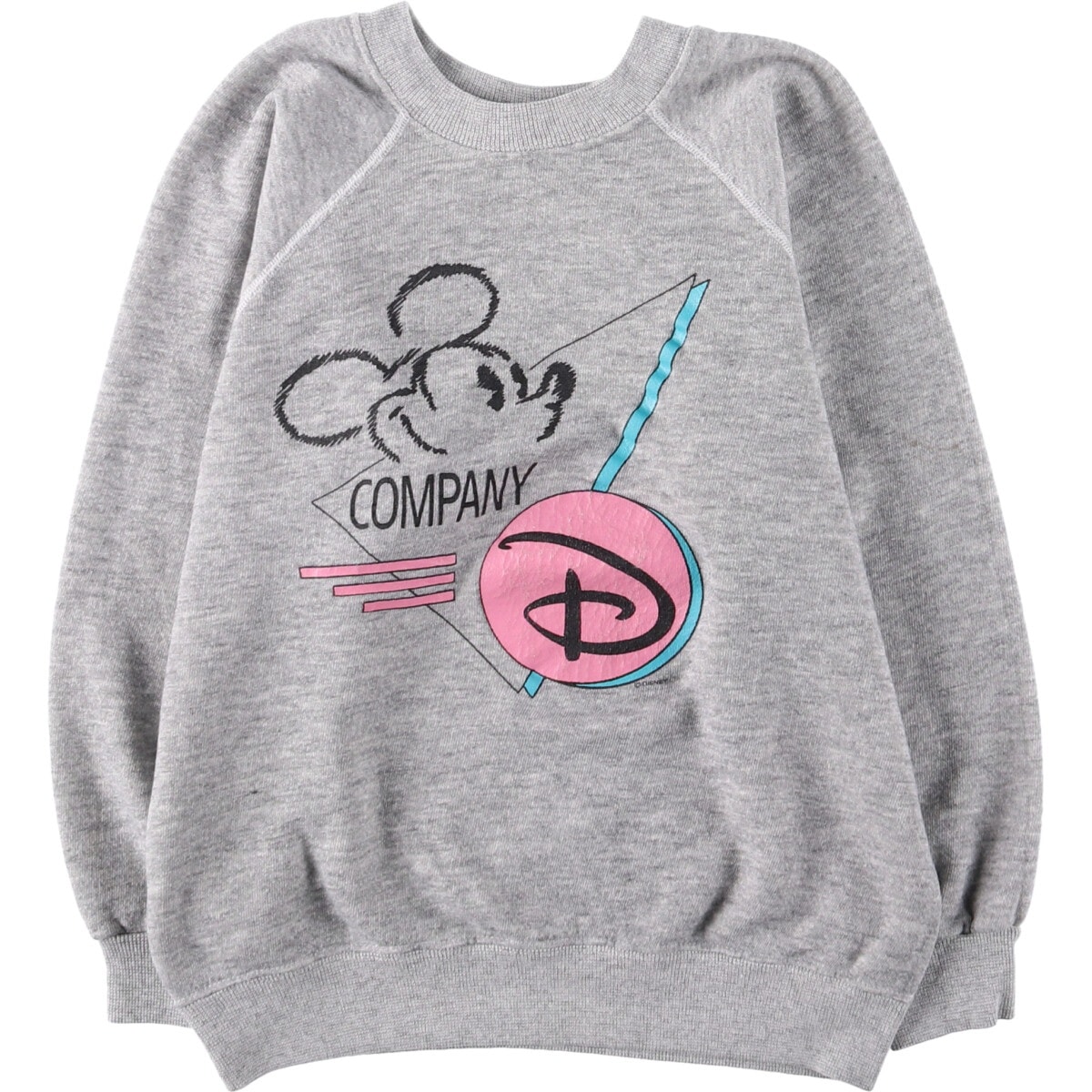 古着 80年代 ヘインズ Hanes 青タグ MICKEY MOUSE ミッキーマウス キャラクタースウェットシャツ トレーナー USA製 レディースS相当 ヴィンテージ/eaa531809