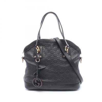 グッチ GUCCI グッチシマ 2WAY ハンドバッグ バッグ レザー レディース ブラック系 247279 【中古】