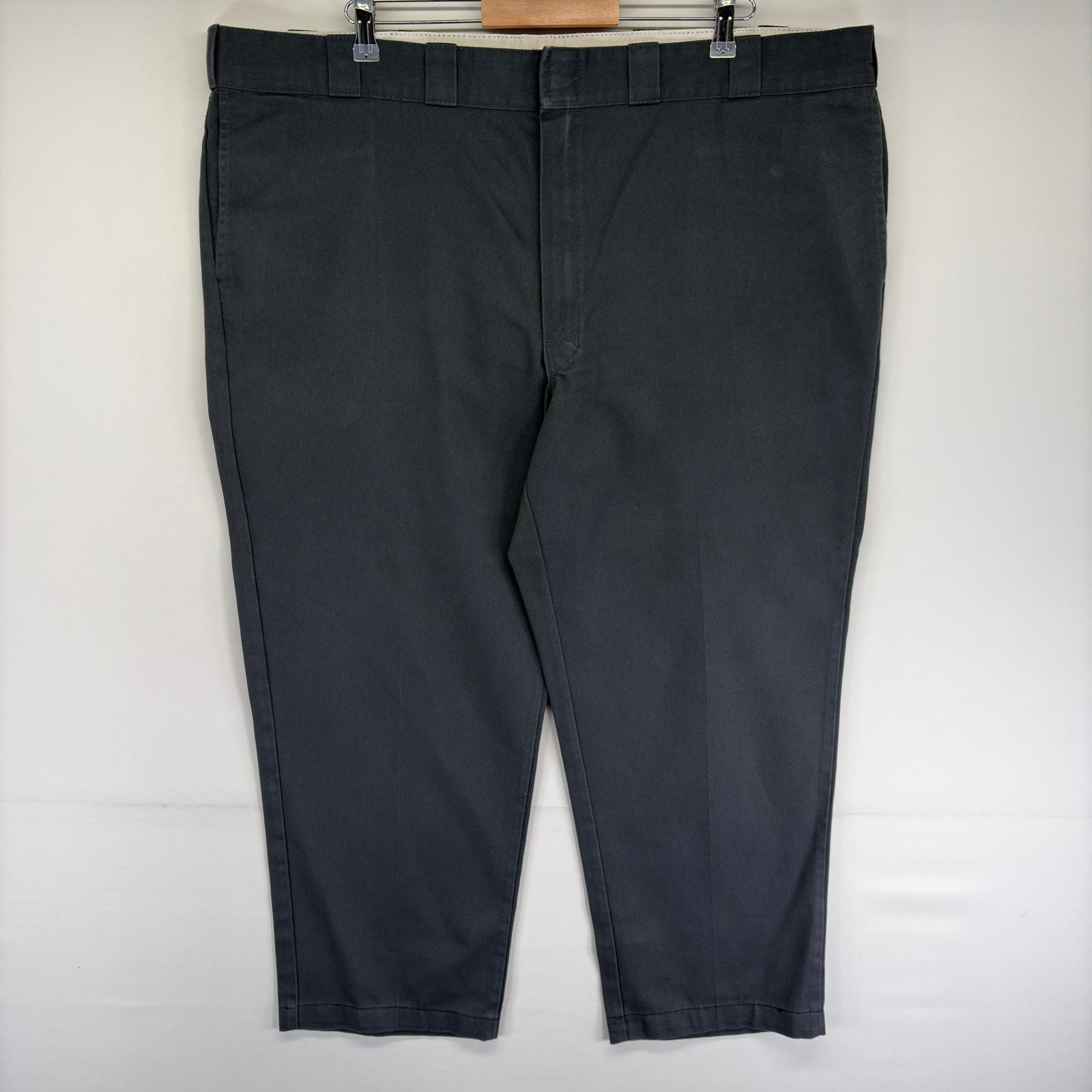 古着 ディッキーズ Dickies パンツ ワークパンツ 874 ストレート ジッパーフライ 大きいサイズ チノパン W48 L38  グレー系 メンズ