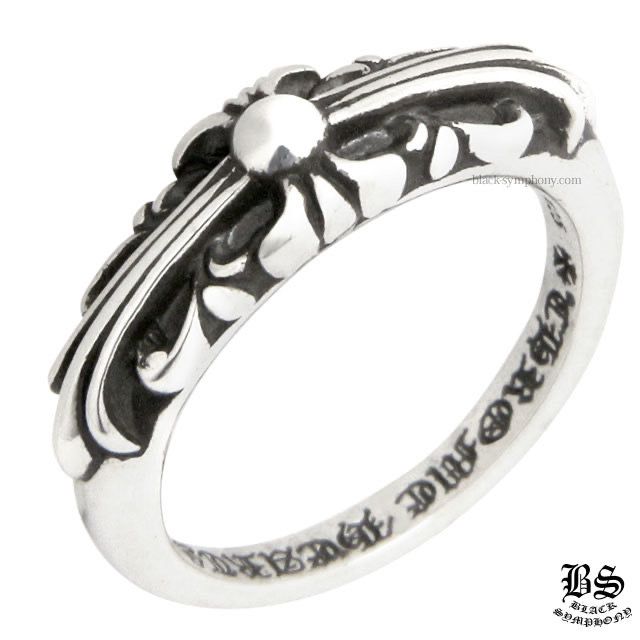 Chrome Hearts Baby Classic Ring W / Floral Cross "Silver"