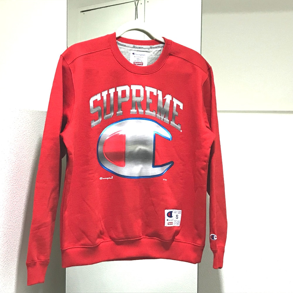 シュプリーム Supreme スウェット 19SS Supreme/Chanpion Chrome Crewneck スウェット 綿 レッド レッド 未使用