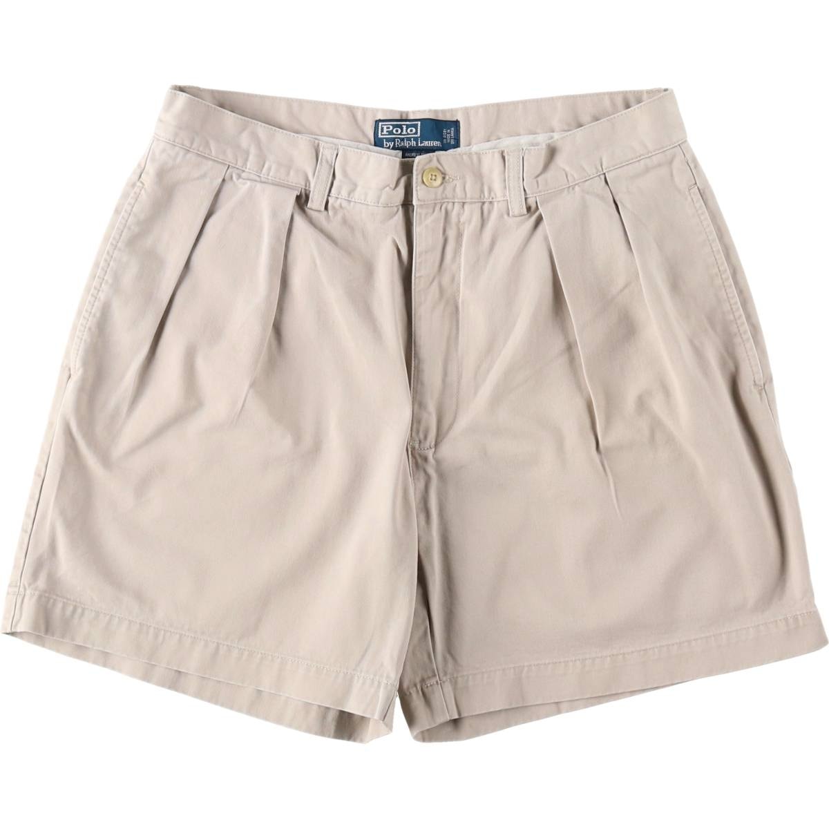 古着 ラルフローレン Ralph Lauren POLO by Ralph Lauren ANDREW SHORT ツータック チノショーツ ショートパンツ メンズw32相当/eaa660222