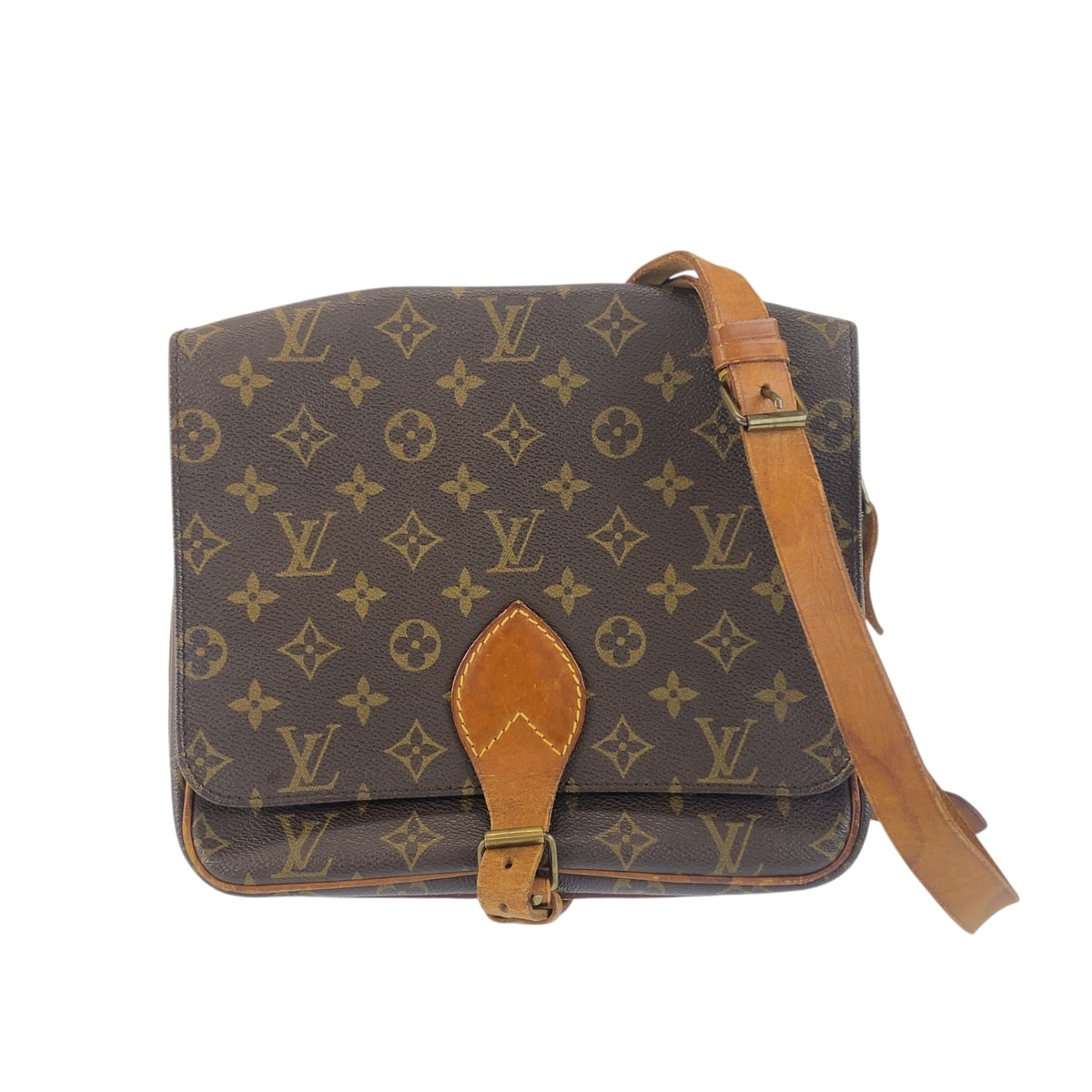 LOUIS VUITTON ルイヴィトン モノグラム カルトシエールGM ブラウン ゴールド金具 PVC レザー/ ショルダーバッグ ポシェット 1-0293395 【中古】