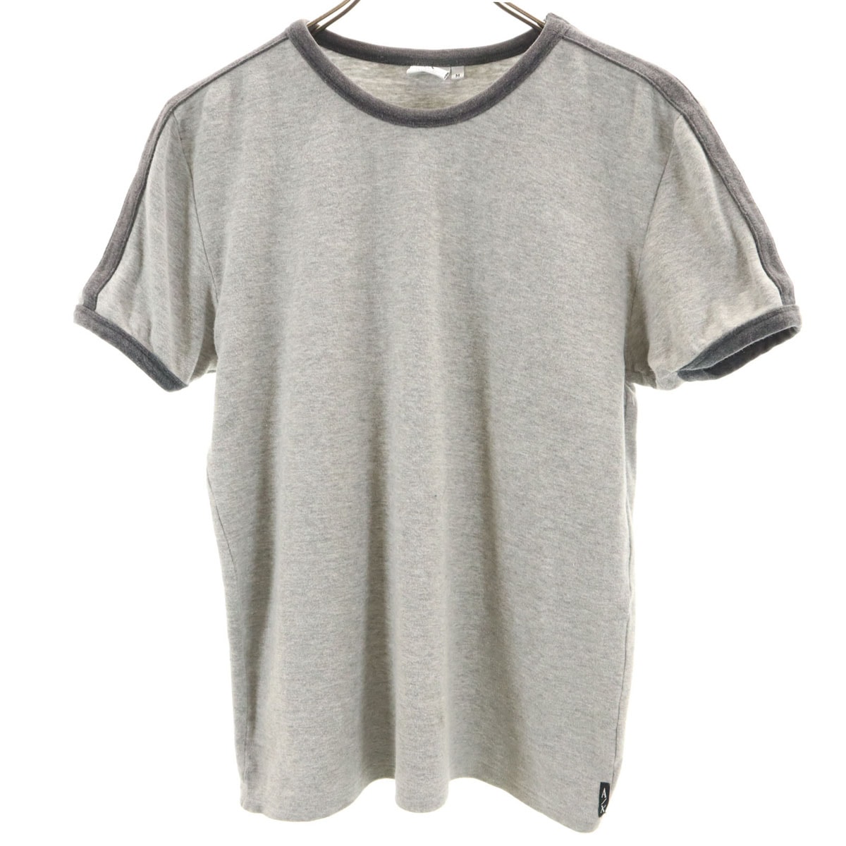 ARMANI EXCHANGE アルマーニエクスチェンジ 90s オールド 半袖 リンガー Tシャツ M グレー