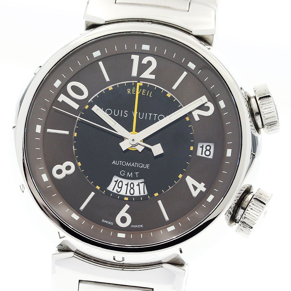 ☆良品 ルイ・ヴィトン タンブールGMT レヴェイユ メンズ 【中古】