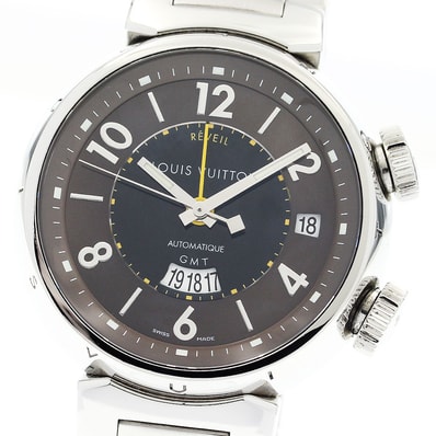 ☆良品 ルイ・ヴィトン タンブールGMT レヴェイユ メンズ 【中古】