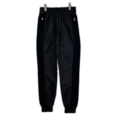 モンクレール 19年 ブラック PANTALONE ナイロン切替 パンツ 40