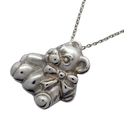 ★SALE【6jcb0886-k】ティファニー ネックレス テディベア シルバー925【中古】レディース