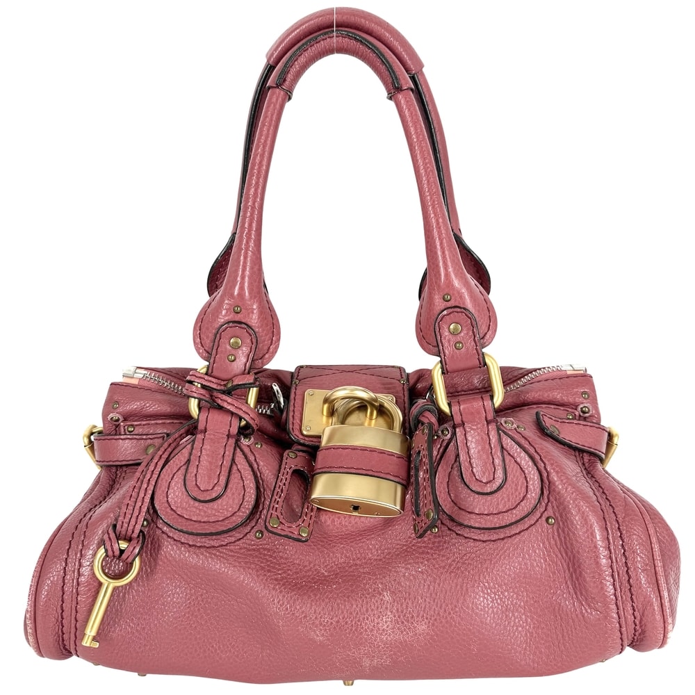Chloe クロエ ハンドバッグ パディントン レザー    ピンク ゴールド×シルバー金具 レディース【中古品】