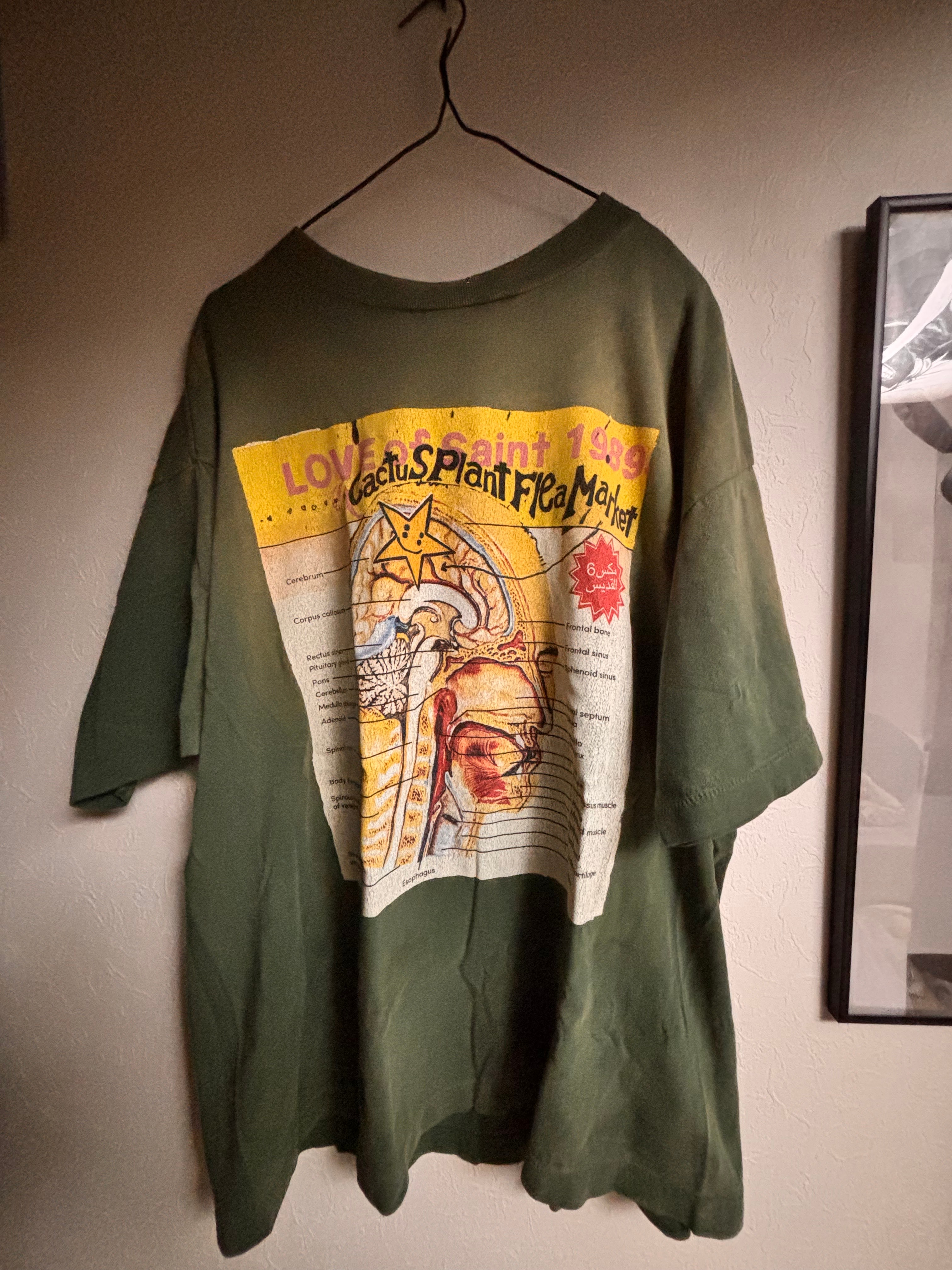 SAINT Mxxxxxx x Cactus Plant Flea Market SS Tee Love Of Snt "Green"