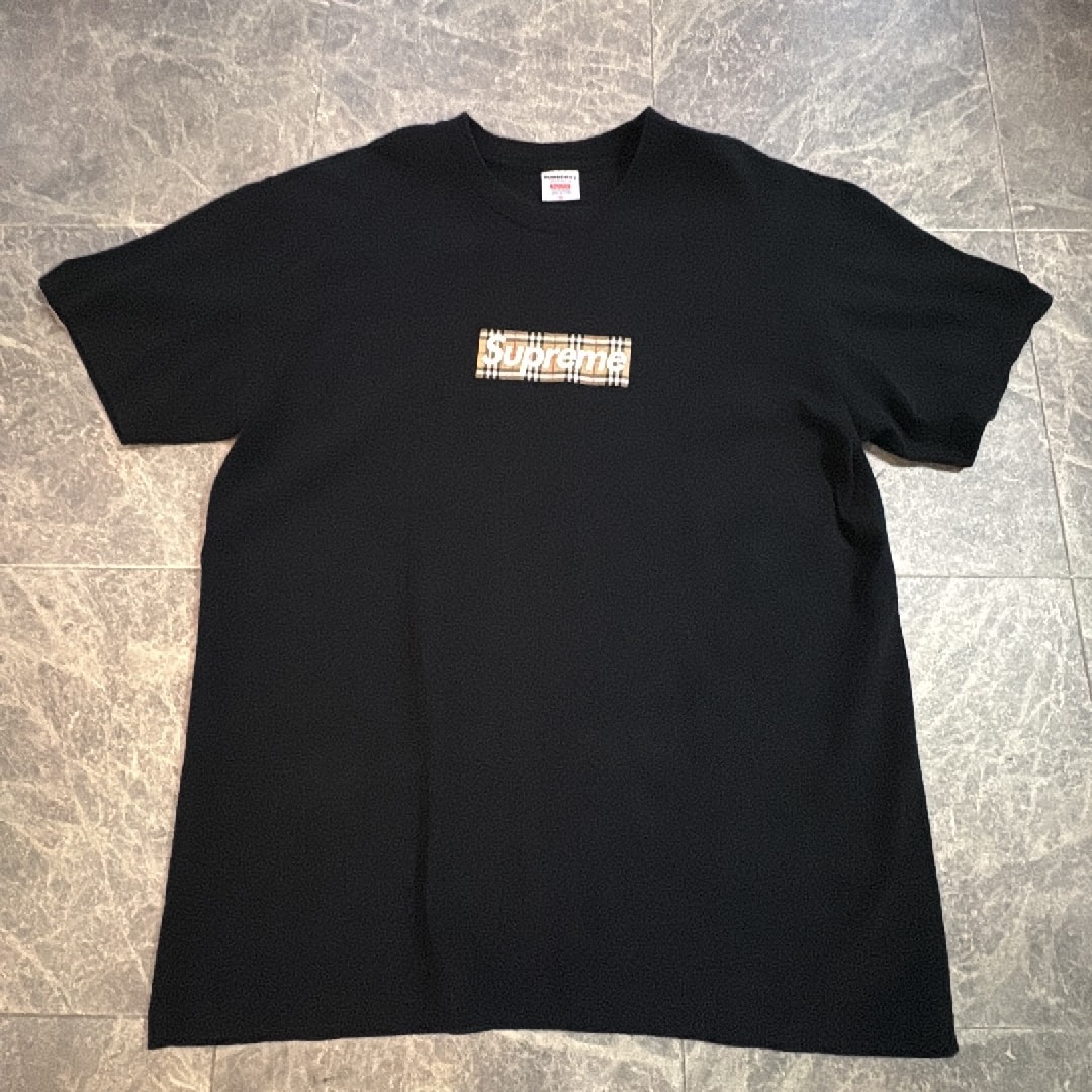 Supreme / Burberry Box Logo Tee "Black"