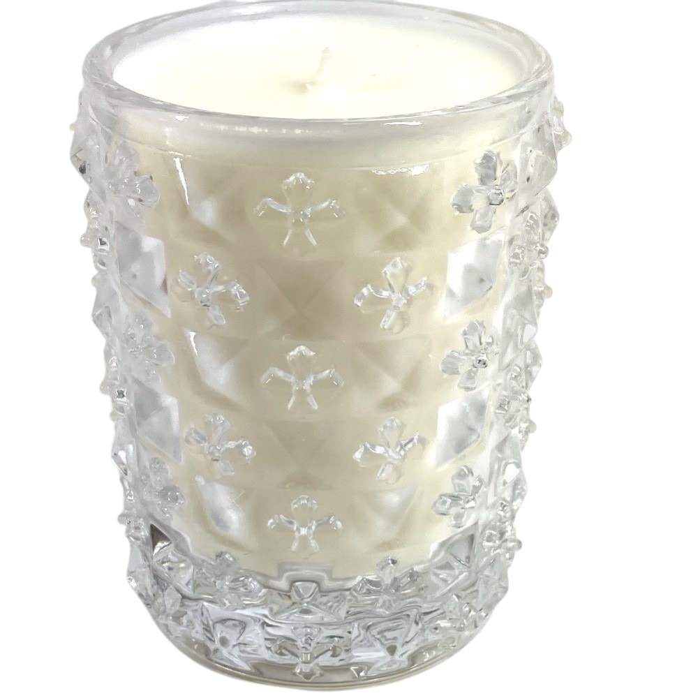 クロムハーツ CHROME HEARTS CHプラス ロゴ 100g SCENTED CANDLE BOUGIE PARFUMEE アロマキャンドル インテリア オブジェ ガラス クリア 未使用