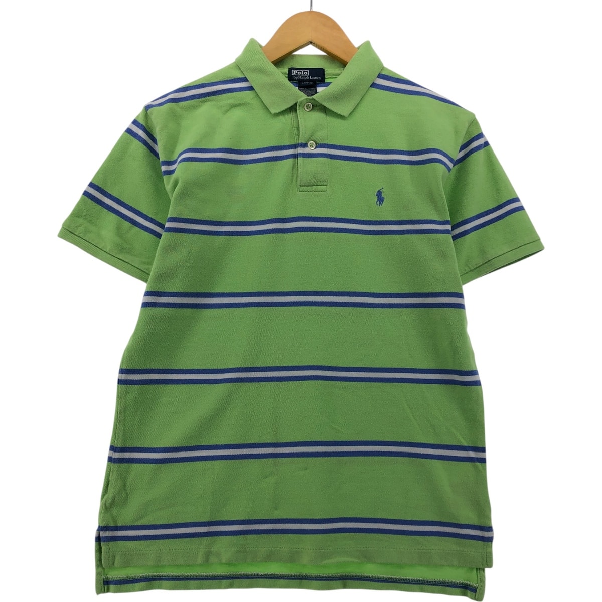 古着 ラルフローレン Ralph Lauren POLO by Ralph Lauren 半袖 ボーダー ポロシャツ レディースXL相当/eaa554848
