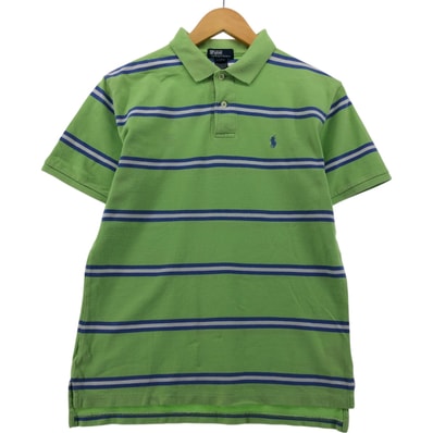 古着 ラルフローレン Ralph Lauren POLO by Ralph Lauren 半袖 ボーダー ポロシャツ レディースXL相当/eaa554848