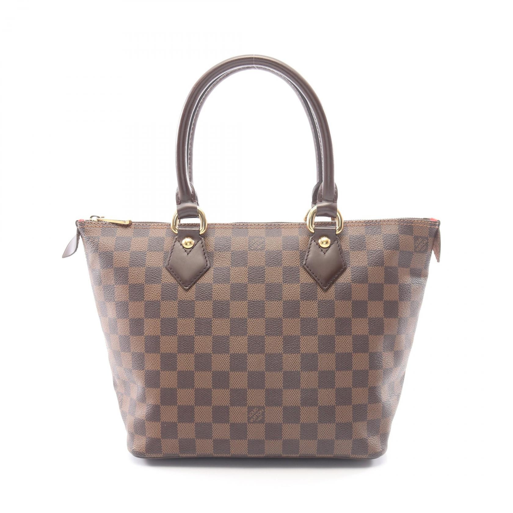 ルイ・ヴィトン LOUIS VUITTON サレヤPM トートバッグ バッグ PVCコーティングキャンバス レザー ダミエ エベヌ レディース ブラウン系 N51183 【中古】