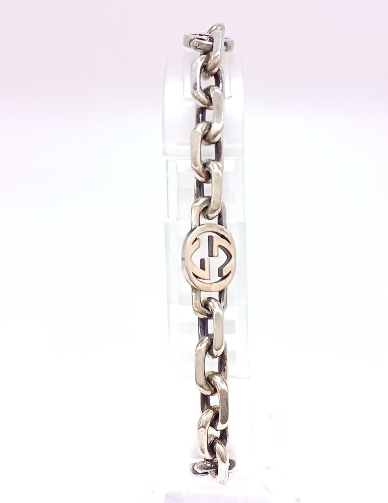 GUCCI Silver Bracelet With Interlocking G