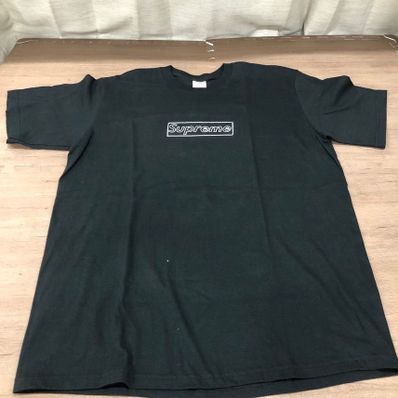 Supreme KAWS Chalk Logo Tee "Black"