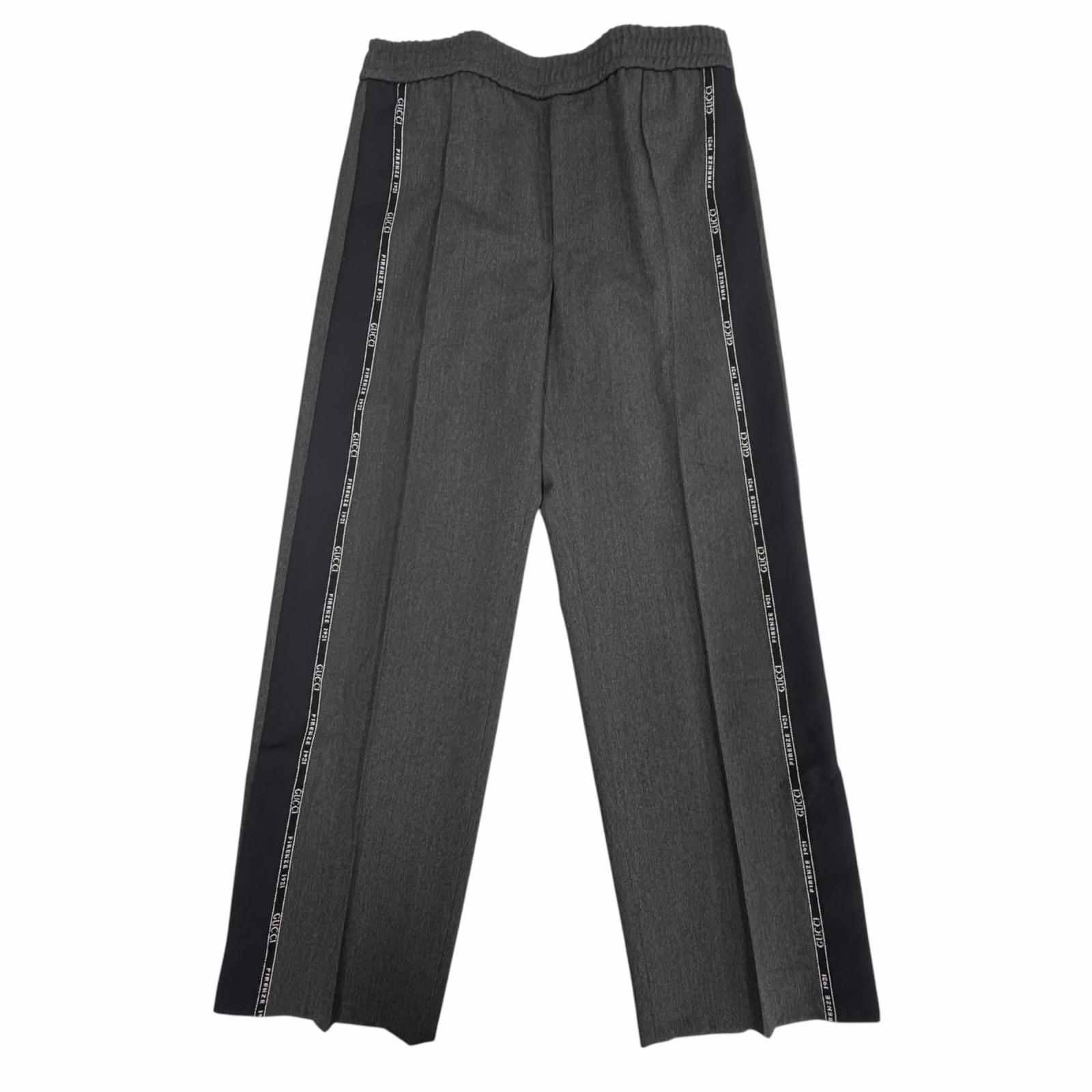 未使用品 グッチ パンツ グレー メンズ 48 798623 エンブロイダリー