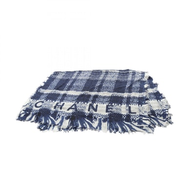 シャネル CHANEL ショール 衣料品 シルク レディース ブルー系 / グレー系 【中古】