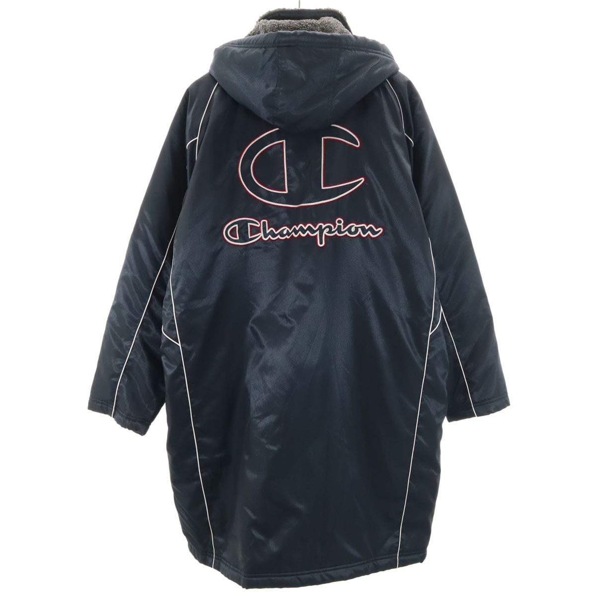 Champion チャンピオン バックロゴ ベンチコート M ネイビー 中綿