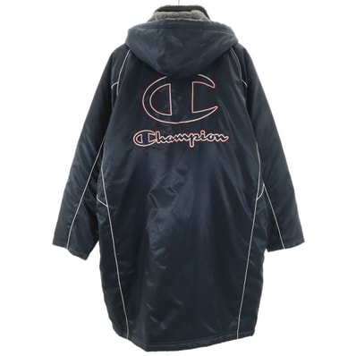 Champion チャンピオン バックロゴ ベンチコート M ネイビー 中綿