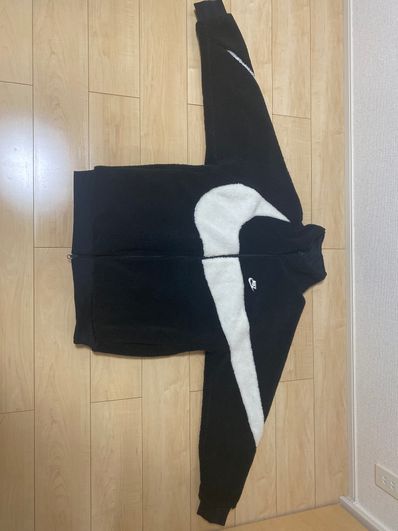 Nike Big Swoosh Reversible Boa Jacket "Black Sail"
