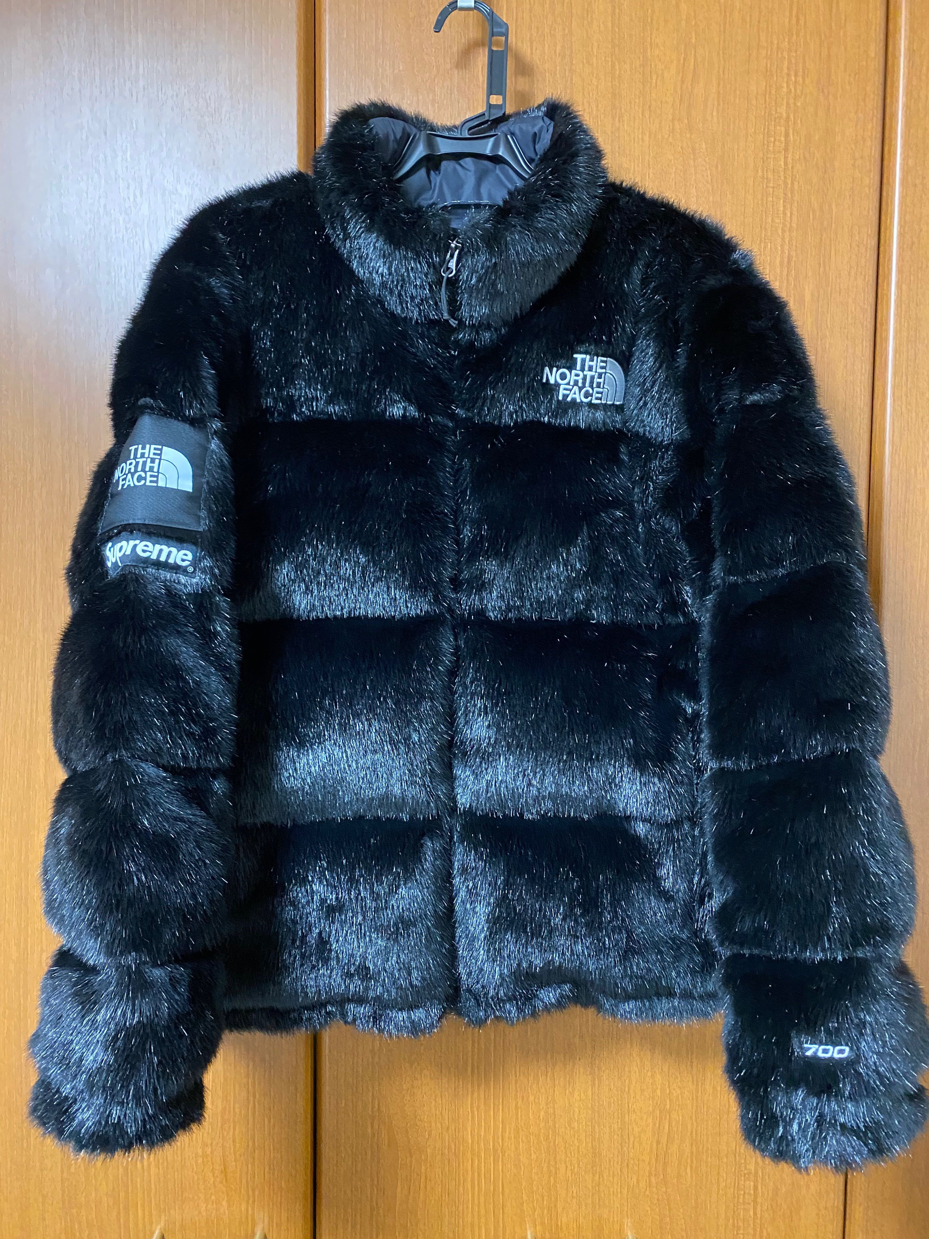 Supreme x The North Face Faux Fur Nuptse Jacket "Black"