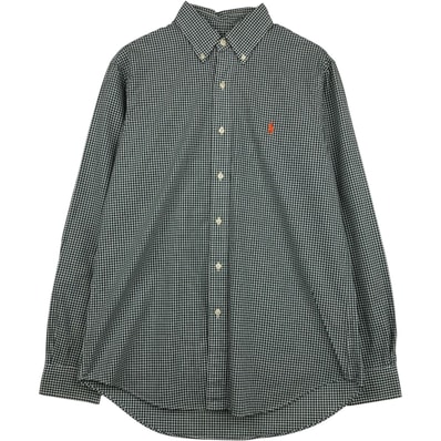 古着 ラルフローレン Ralph Lauren ギンガムチェック 長袖 ボタンダウンチェックシャツ メンズM相当/eaa643455