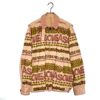 sacai 23SS 23-02976M Eric Haze Code cotton blouson Jacket brown × light pink