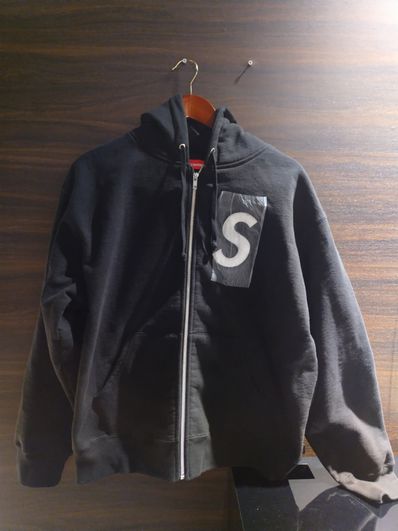 Supreme S Logo Zip Up Hooded Sweatshirt "Black" (FW24)