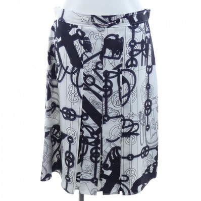 エルメス HERMES CLIQUETIS TATTOO AQUARELLE 2E0305DW ツイルレーヌ スカート
