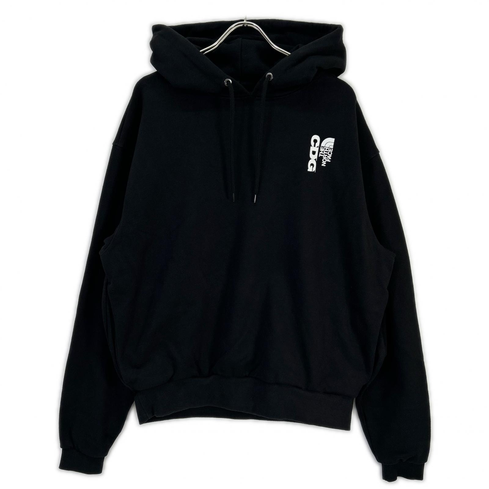 ノースフェイス 【×CDG】NT02601CD グレー プリントパーカフーディ M