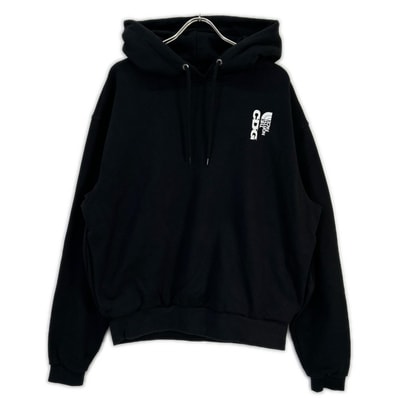 ノースフェイス 【×CDG】NT02601CD グレー プリントパーカフーディ M