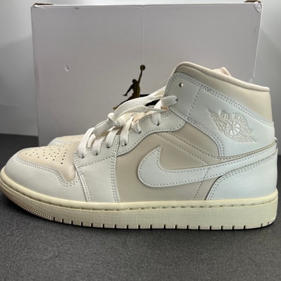 Nike Women's Air Jordan 1 Mid "White/Light Tan"