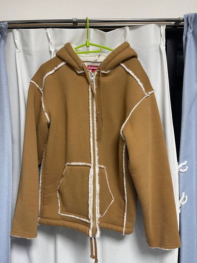 Supreme Faux Shearling Hooded Jacket "Tan"