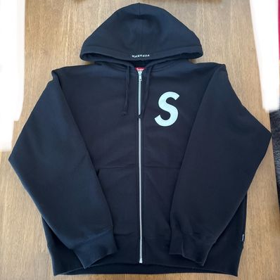 Supreme S Logo Zip Up Hooded Sweatshirt "Black" (FW24)