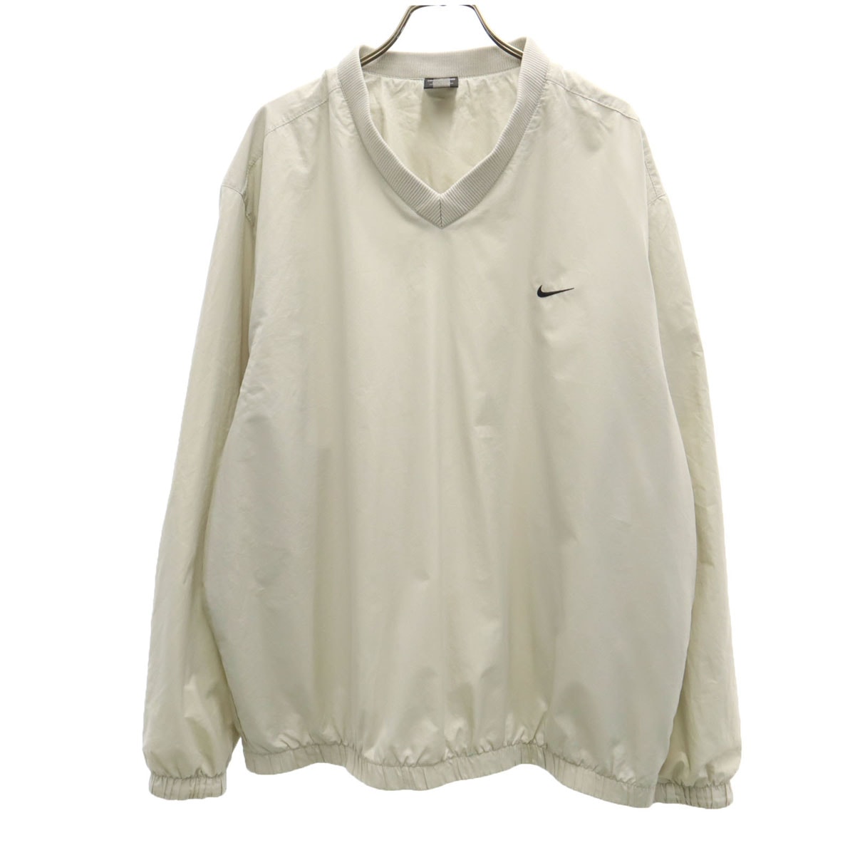 NIKE ナイキ ゴルフ 長袖 Vネック ピステ XL オフホワイト系