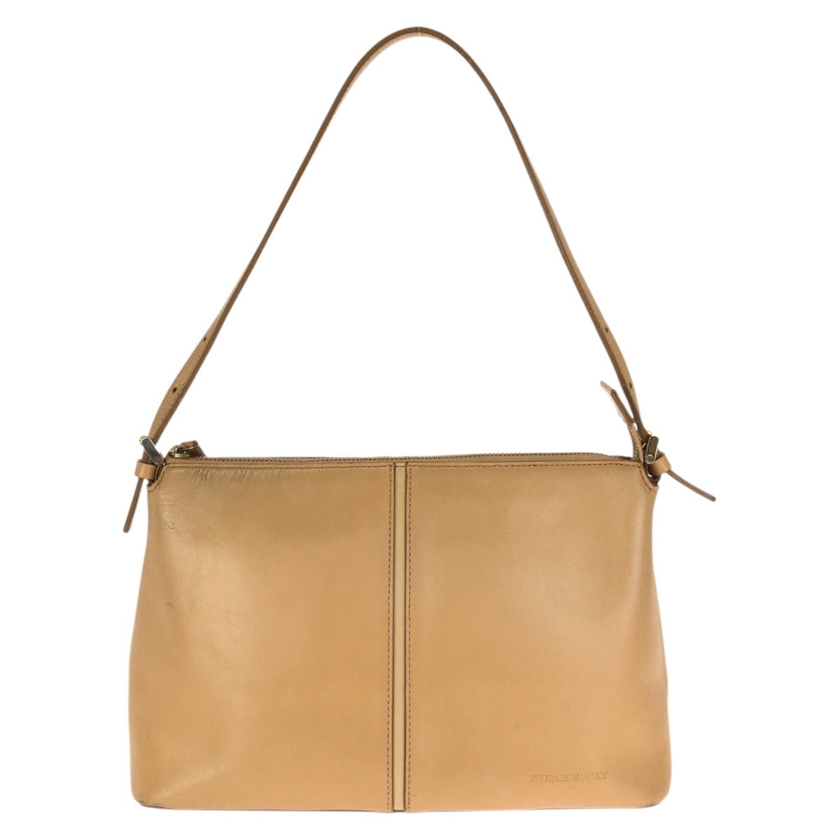 BURBERRY バーバリー ロゴ ベージュ ゴールド金具 レザー ショルダーバッグ ハンドバッグ 602774 【中古】