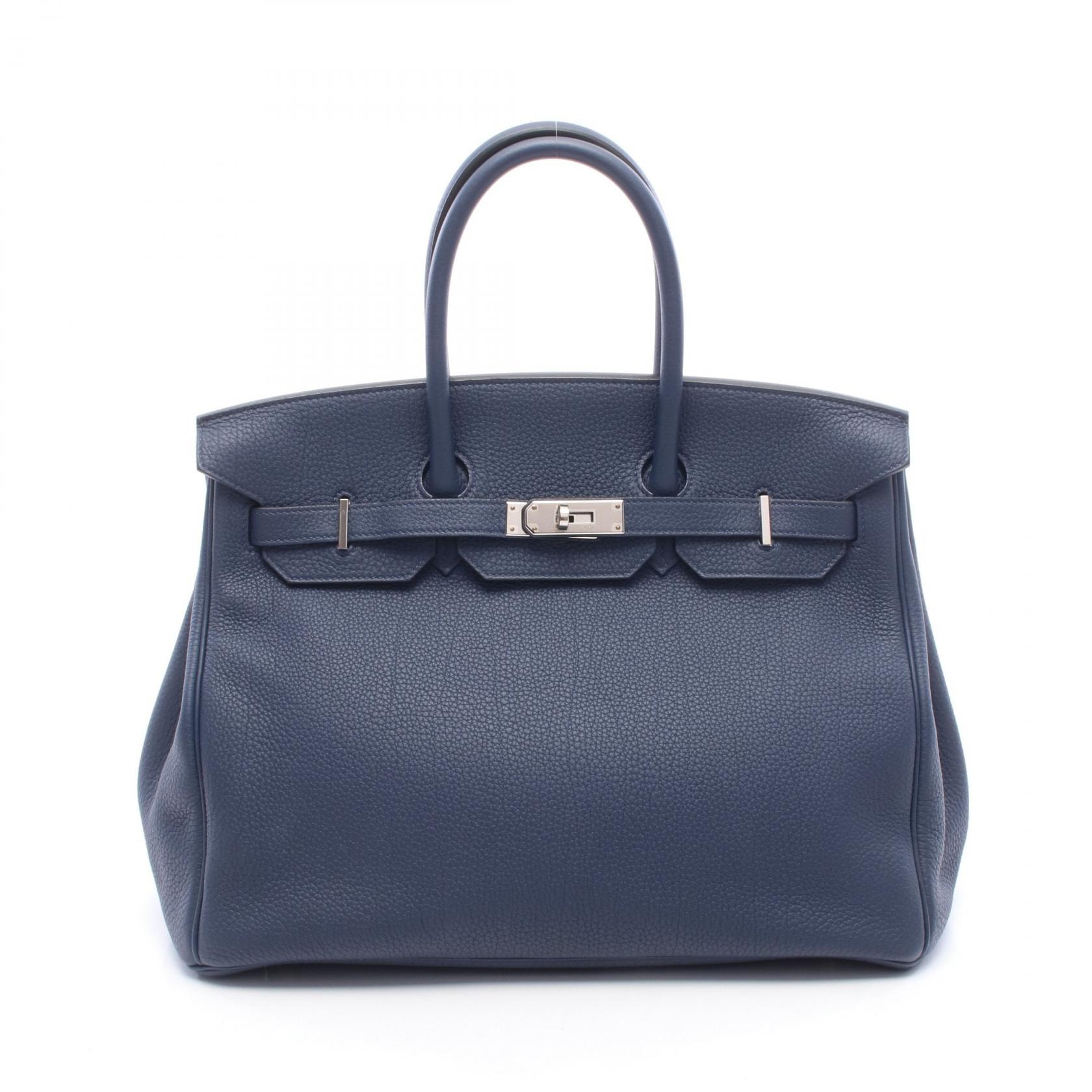 エルメス HERMES バーキン35 ブルーニュイ ハンドバッグ バッグ トゴ トゴ W刻印(2024年製造) レディース ネイビー系 【中古】
