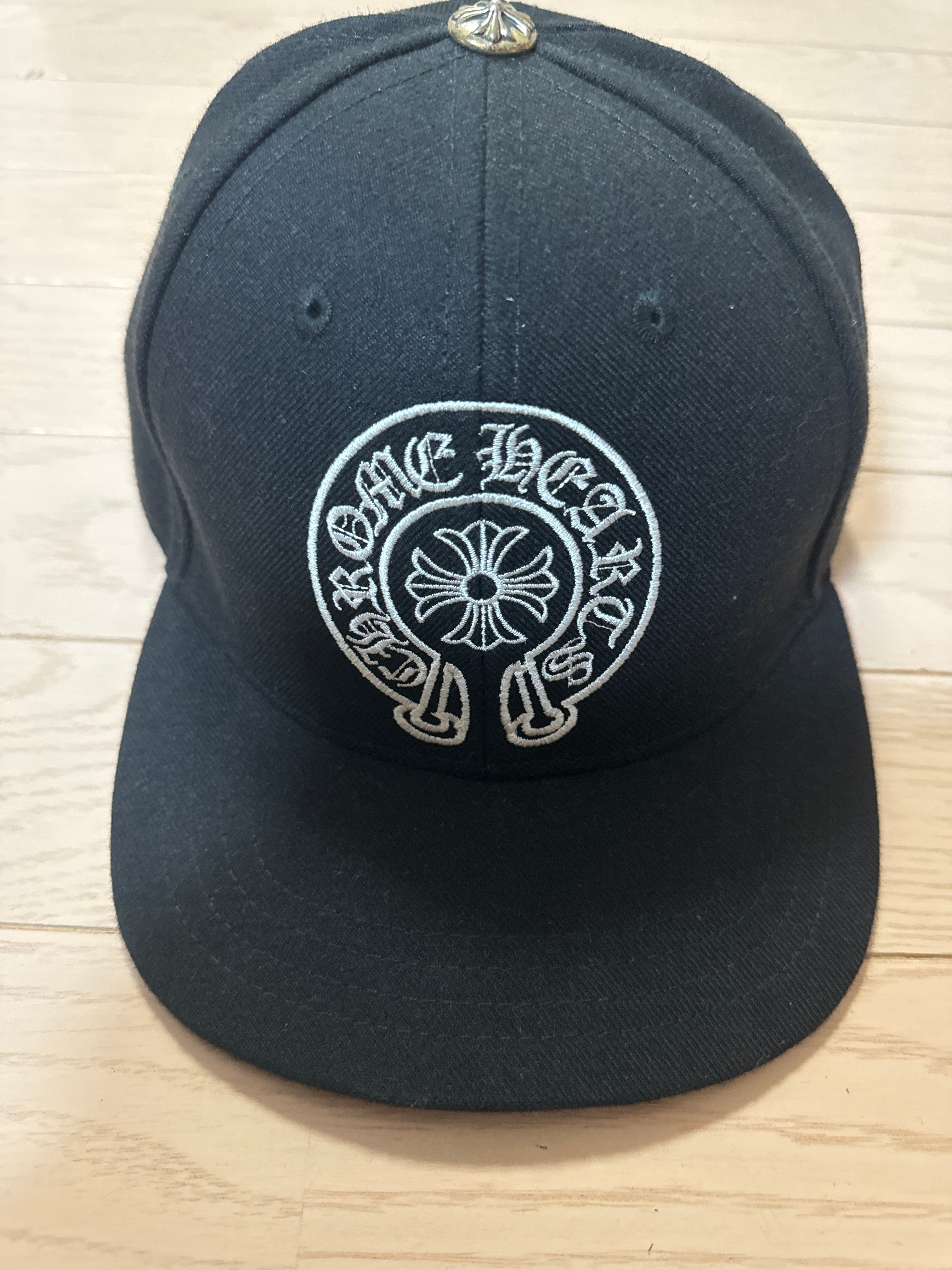 Chrome Hearts Trucker Cap Denim Horseshoe Stitch "Black"