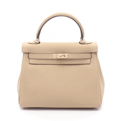 エルメス HERMES ケリー25 プシエール 内縫い 2WAY ハンドバッグ バッグ トゴ トゴ K刻印(2025年製造) レディース ブラウン系 【中古】